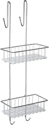 WENKO Duschkorb Aldo Duschkorb 2 Etagen ohne Bohren